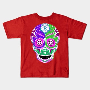 sugar skull candy in wrestling mask ecopop Kids T-Shirt